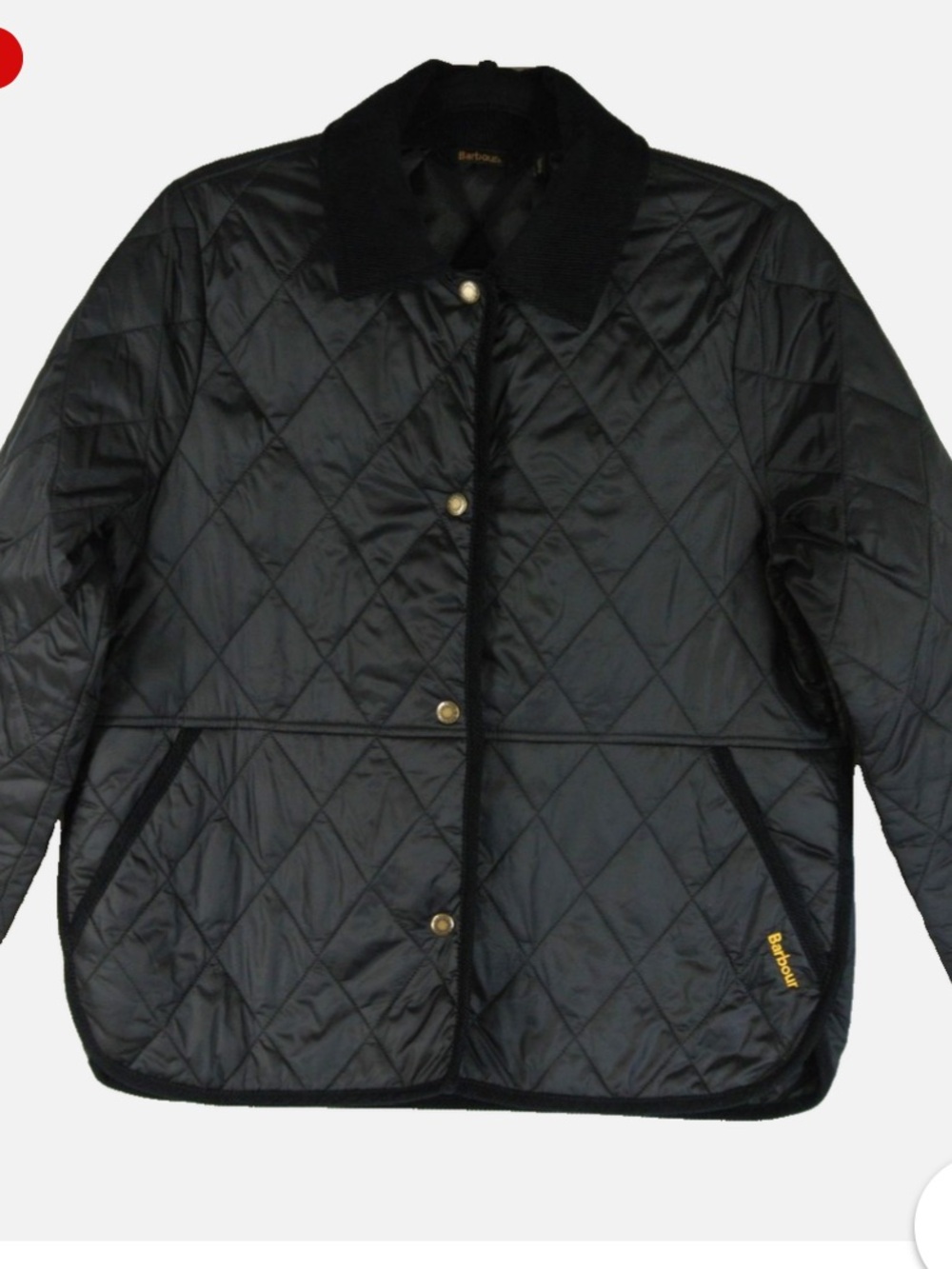 Barbour Black Quilted Bomber Jacket
